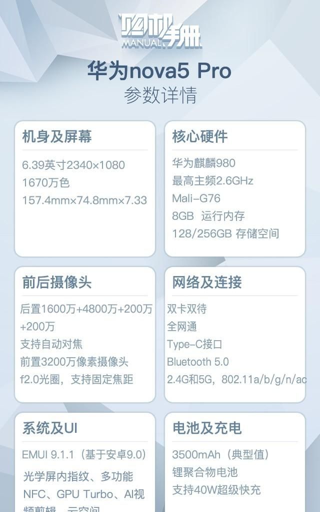 购机手册：3分钟带你快速入手华为nova5 pro