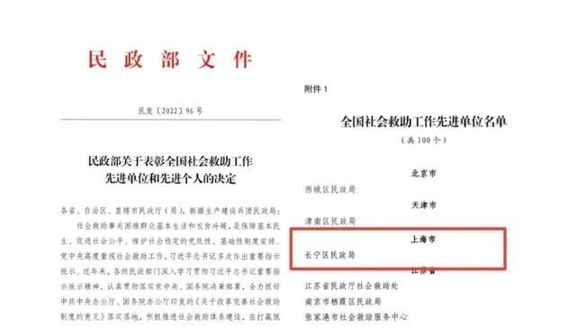 社会救助先进表彰